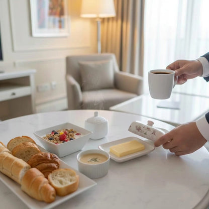 Ceramic Breakfast and Morning Meal Service Set