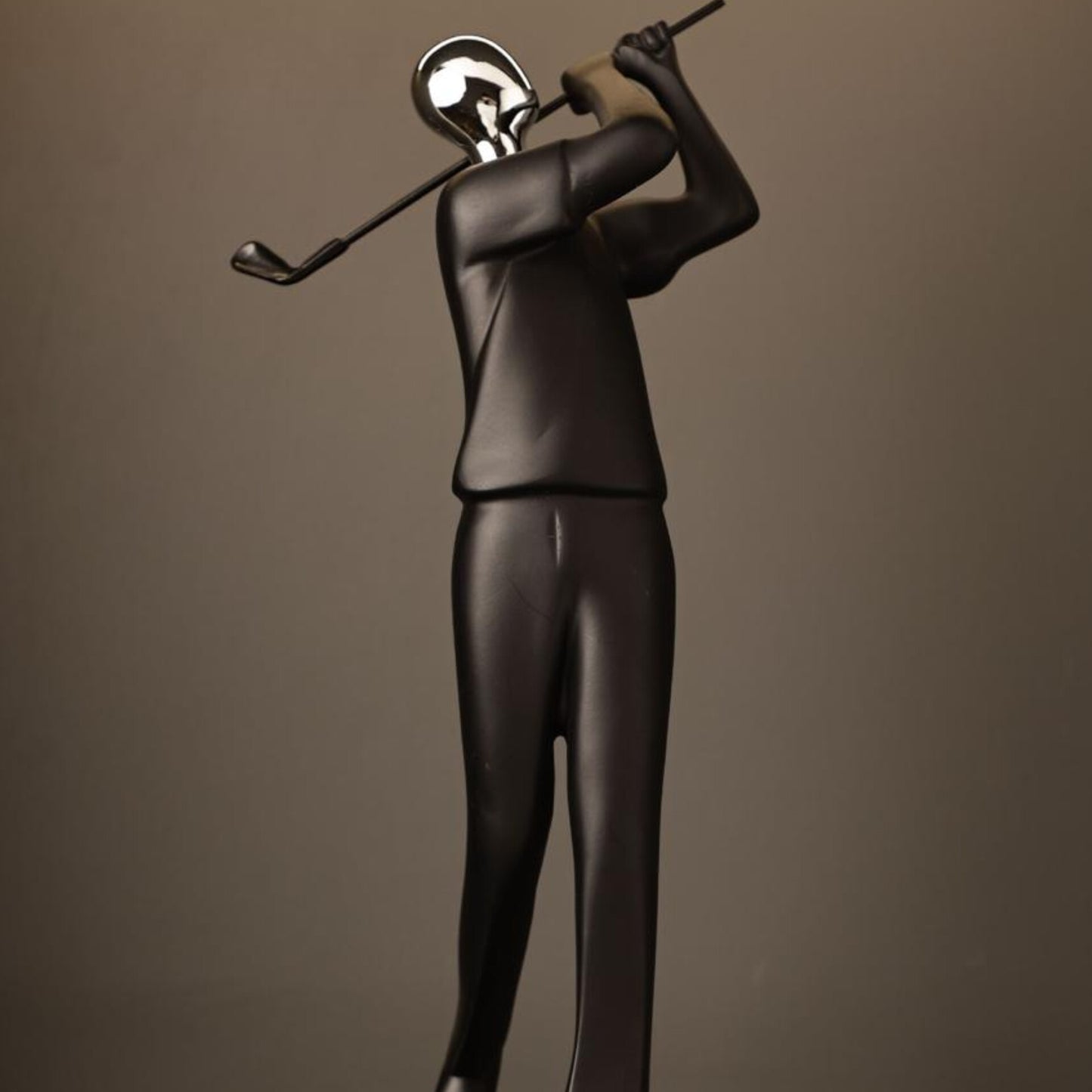 Golfer sculpture ceramic decor piece