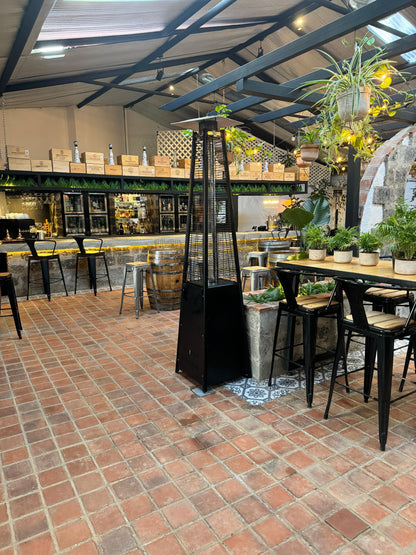 Pyramid patio gas heater
