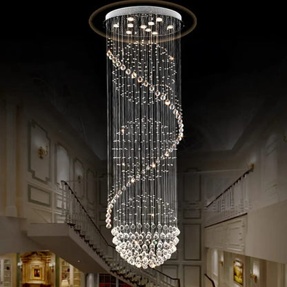 Rain Spiral Crystal  Chandelier Light