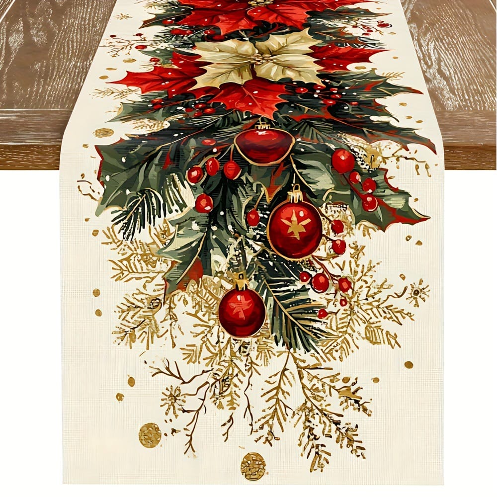 Christmas Table Runner Table  Cloth Xmas Table Cover