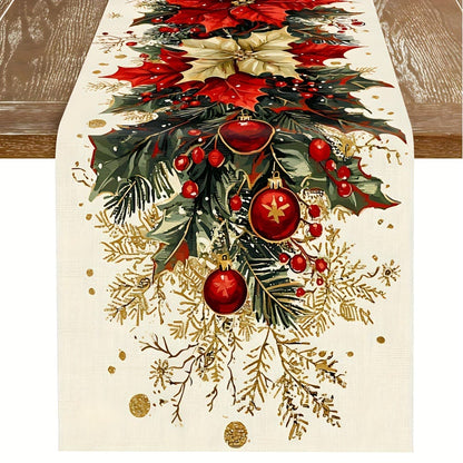 Christmas Table Runner Table  Cloth Xmas Table Cover