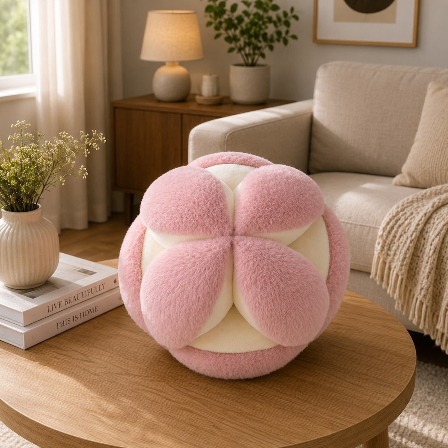 30Cm Soft Living Room Bedroom Rabbit Fur Throw Pillows