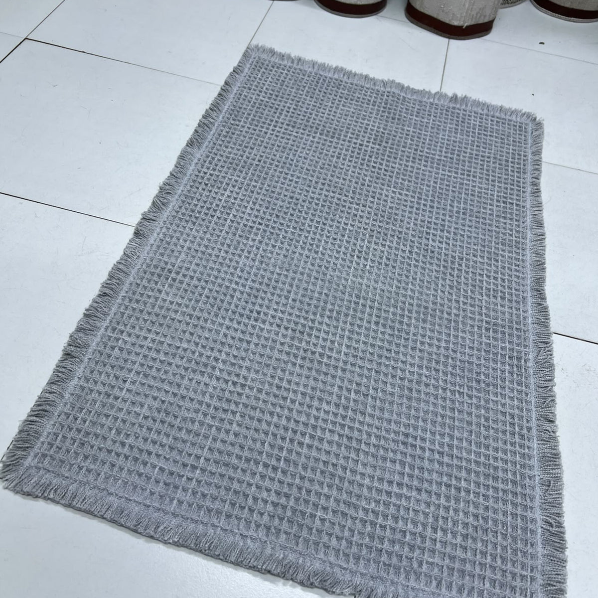 60*90 Cm Waffle Bathroom Door Mat |Door Rug| Boho Carpet