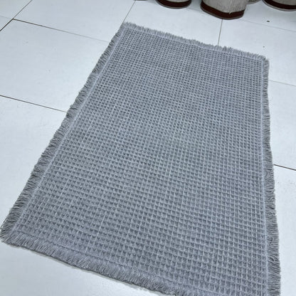 60*90 Cm Waffle Bathroom Door Mat |Door Rug| Boho Carpet