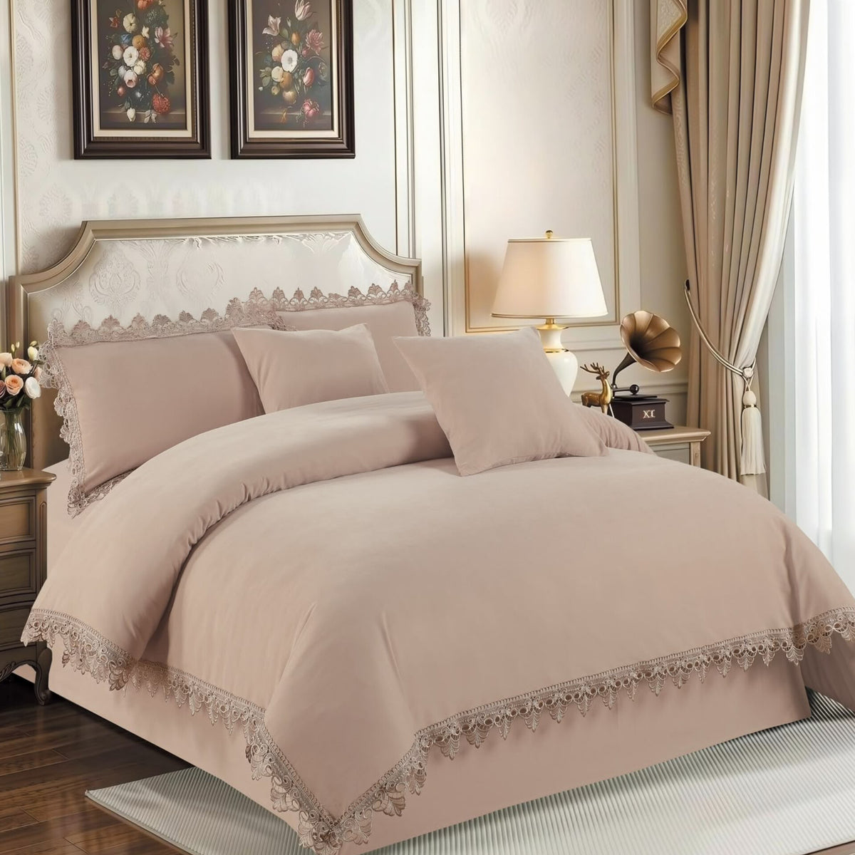 6x6 Duvet Set With Pillowcases And Throw Covers