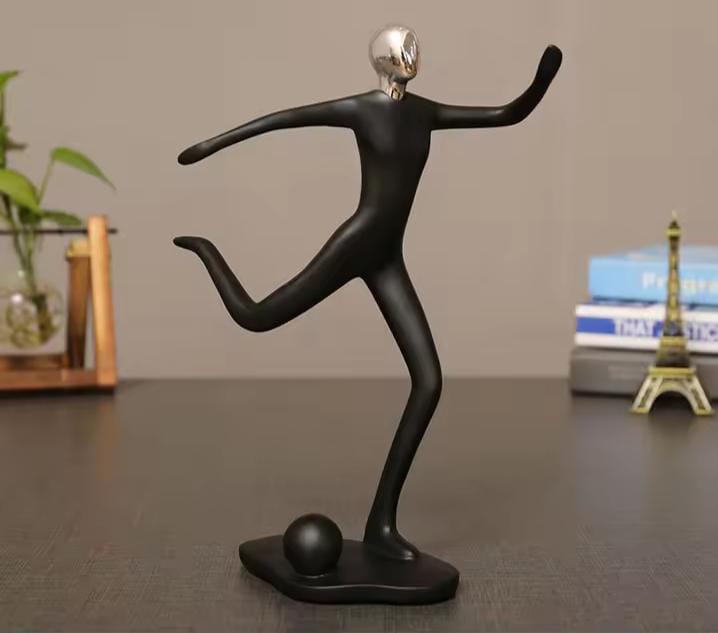 Football sculpture ceramic decor piece