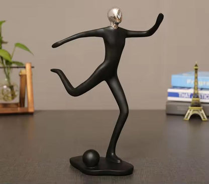 Football sculpture ceramic decor piece