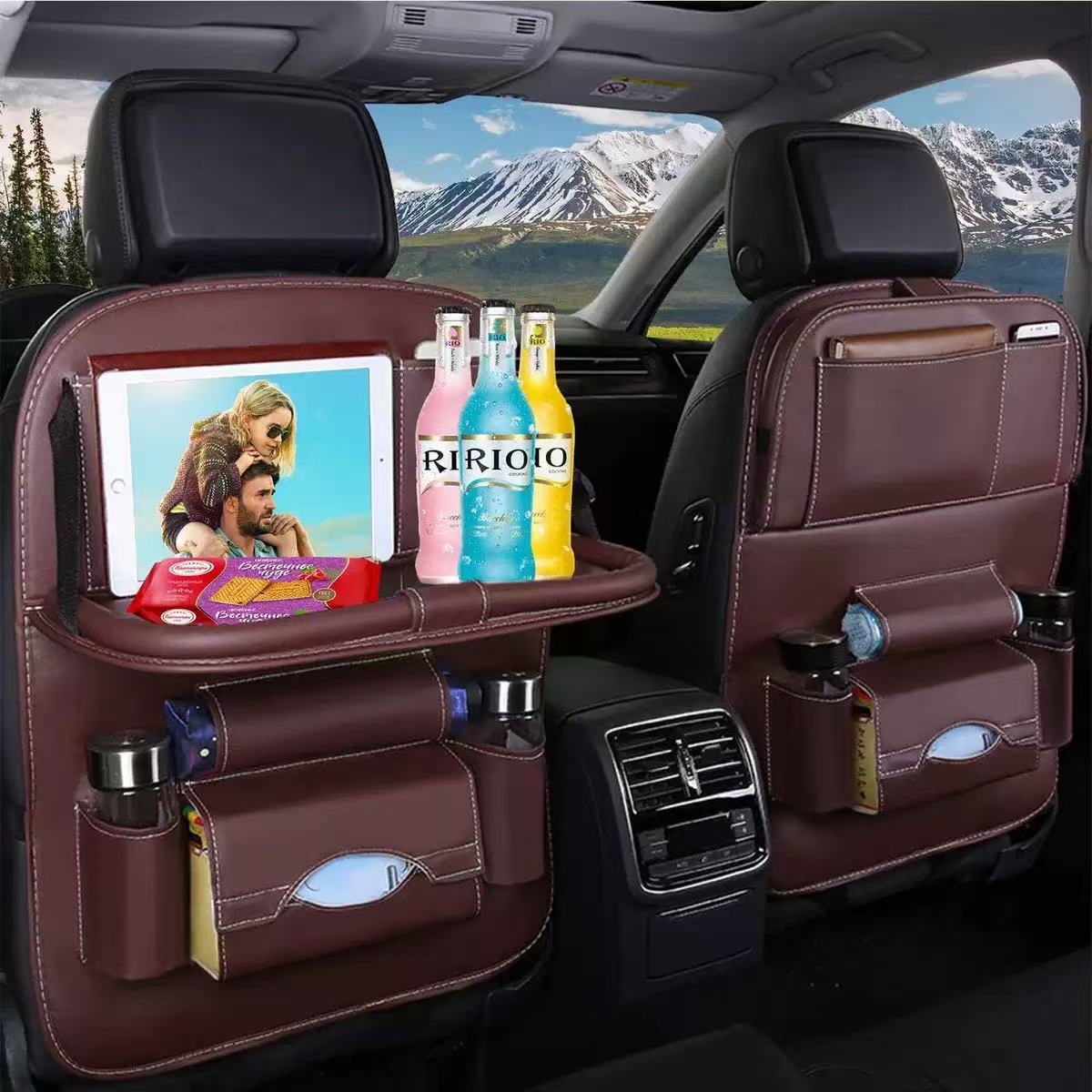 Car back seat storage bag