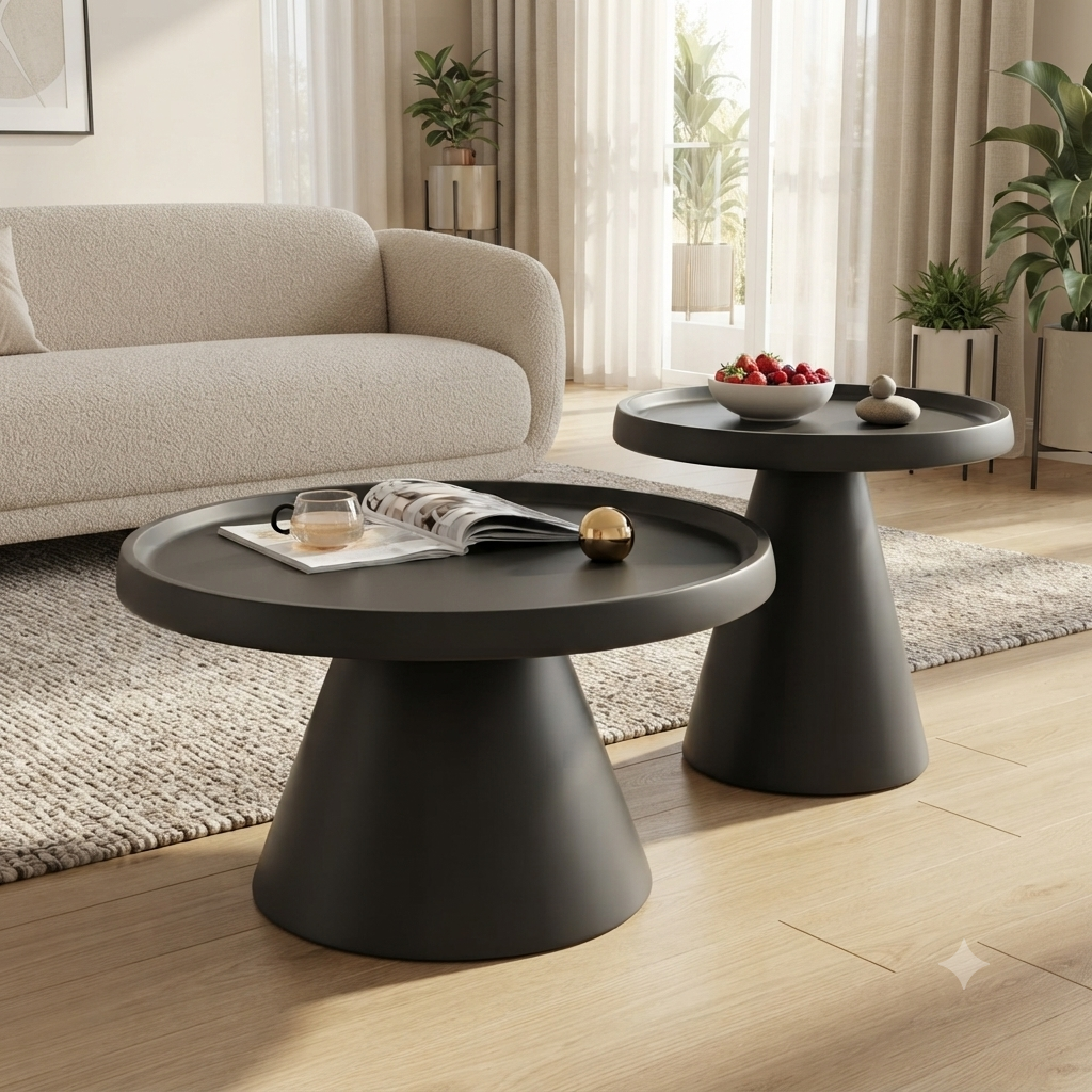 Full Aluminum Metal Coffee Table Set