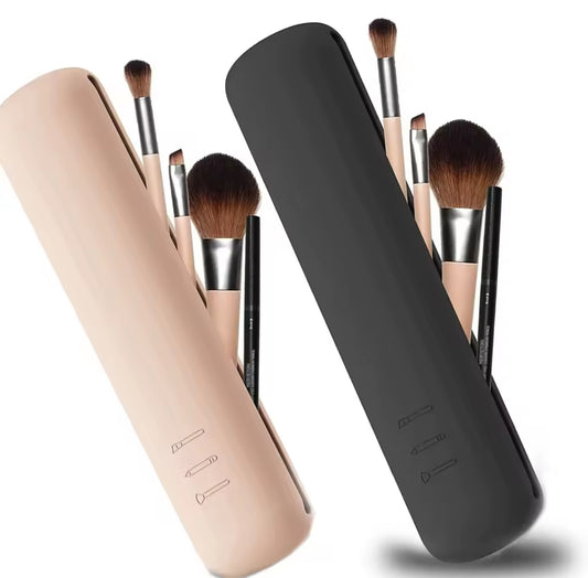 Silicone make up brush holder