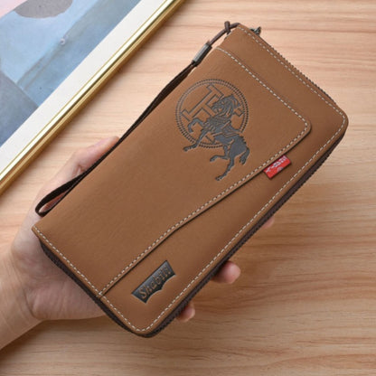 Mens long leather wallets