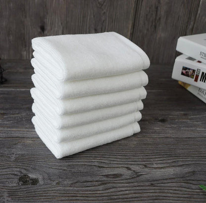 12pc cotton white face towels