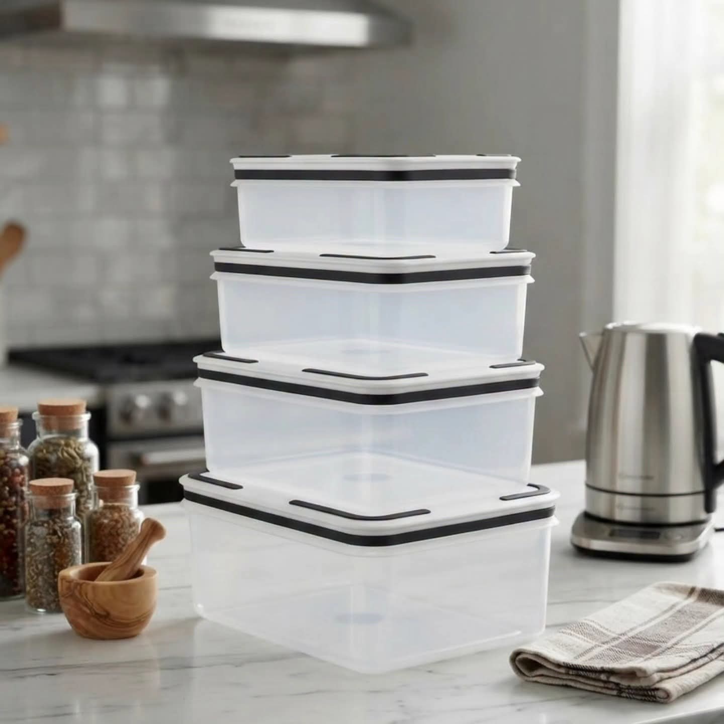4Pc Set Fridge Storage Containers Set