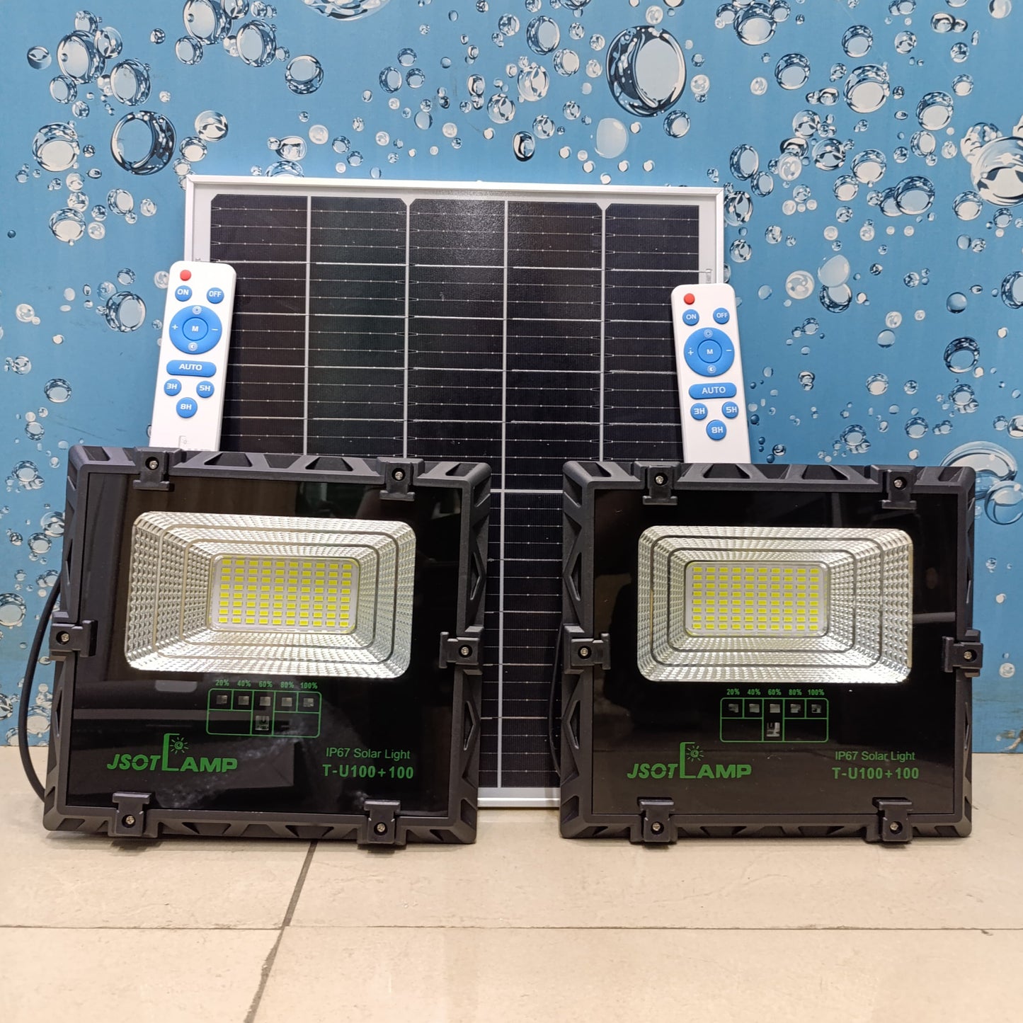2in1 TU 100W+100W Solar Floodlight