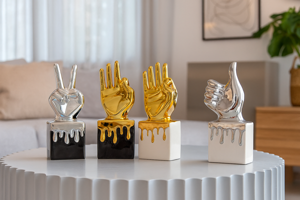 Embroidery medal Thumbs Up Trophy gold silver decoration