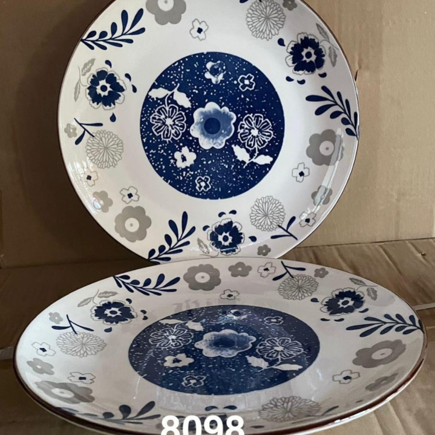 6Pc Ceramic Dinner Plates Floral