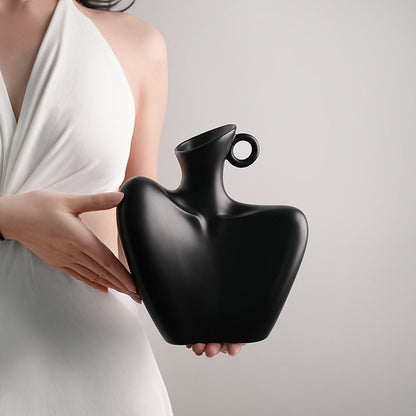 Ceramic collarbone themed vase
