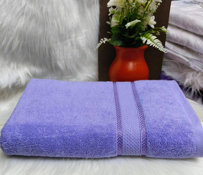 Coloured bathroom towels