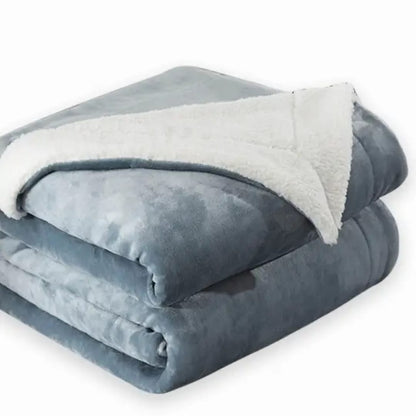 Sherpa flannel throw fleece blanket