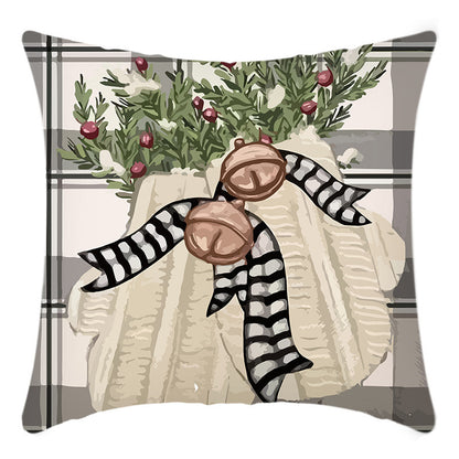 Christmas themed Linen Throw pillow cases