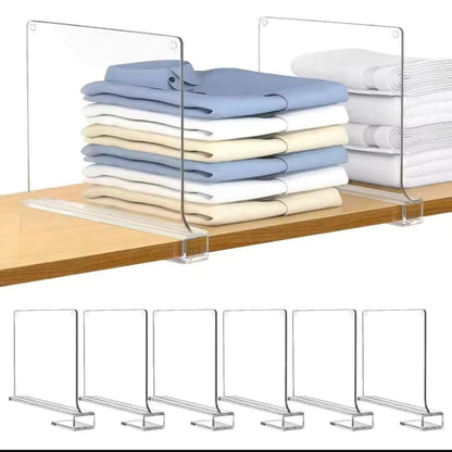 Acrylic Shelf Wardrobe Dividers