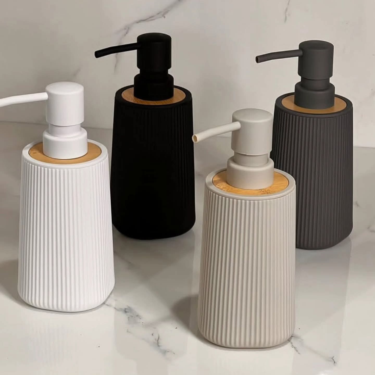 Bamboo soap lotion bottle