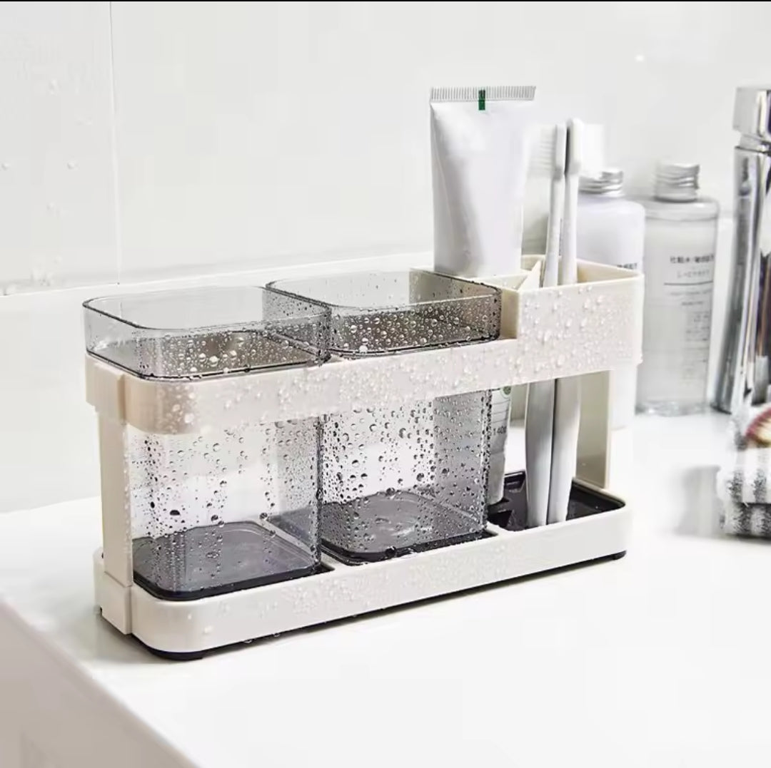 Toothbrush holder bathroom organizer