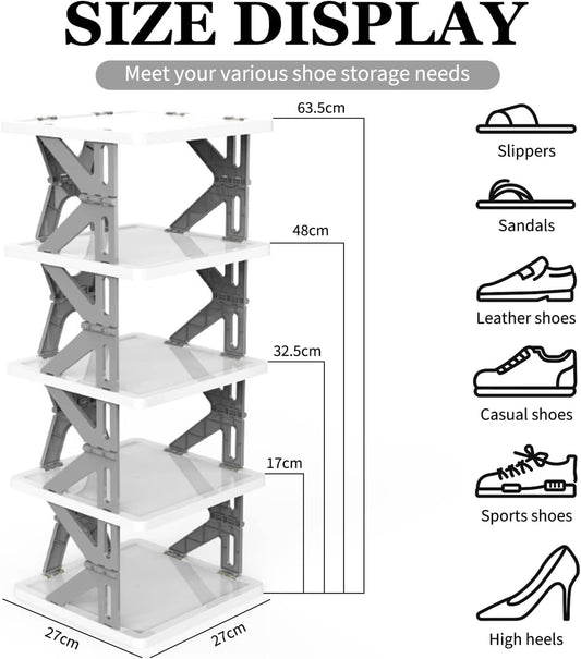 6 layered retracting shoe rack