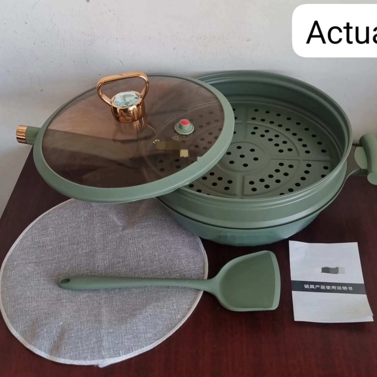 32Cm multi steaming frying pot with drainer