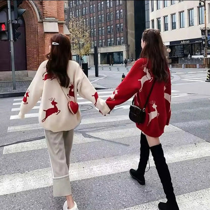 Free Size Christmas Sweater Reindeer