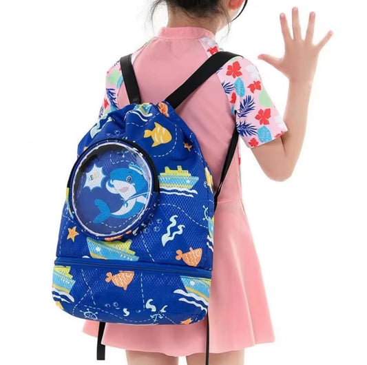 Drawstring waterproof swimming bag