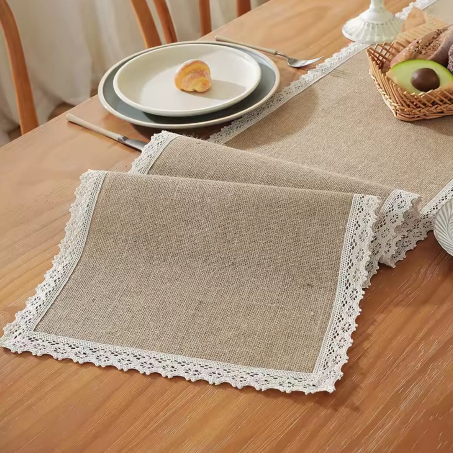 30*275Cm Natural Linen Woven Table Runner Gha