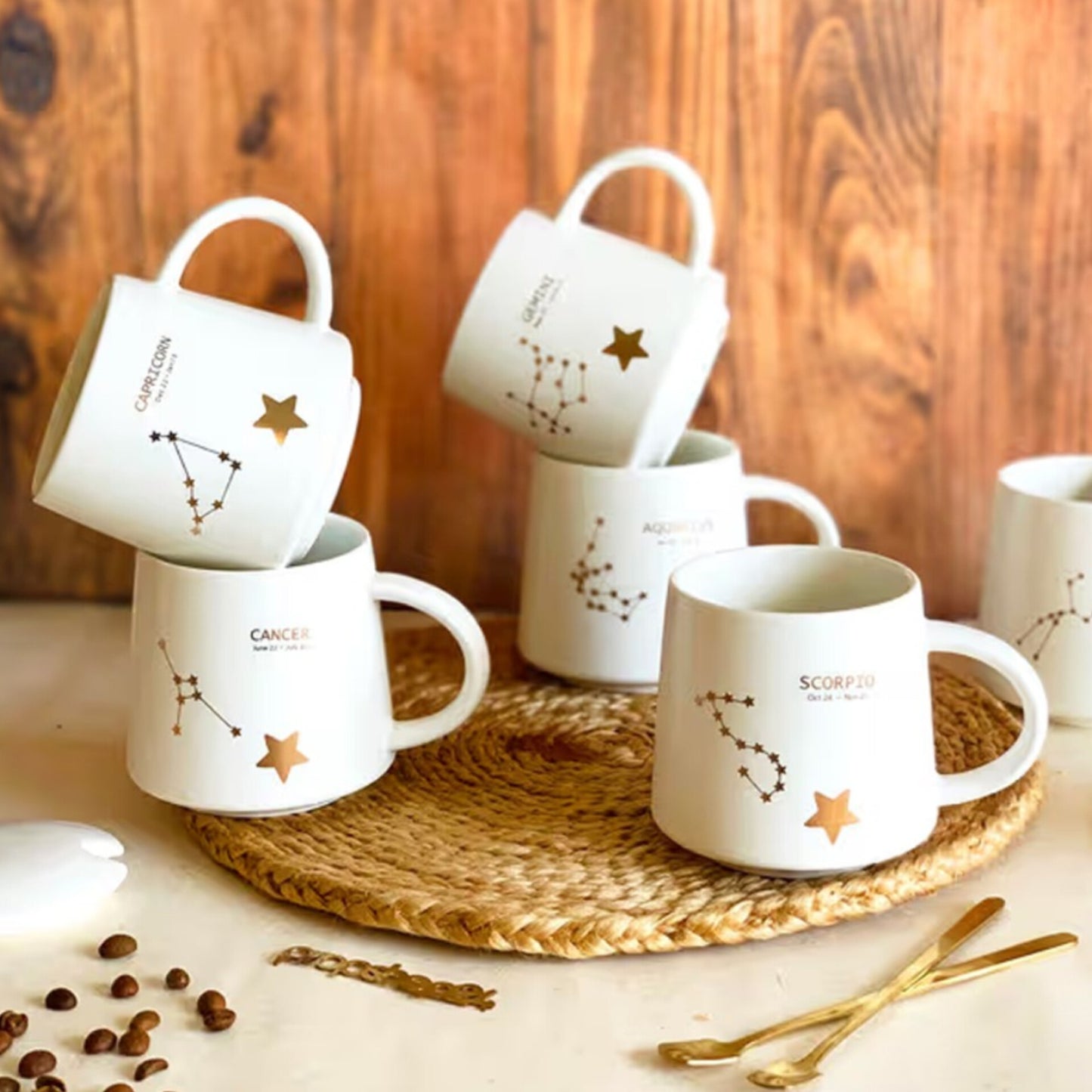 White ceramic mugs