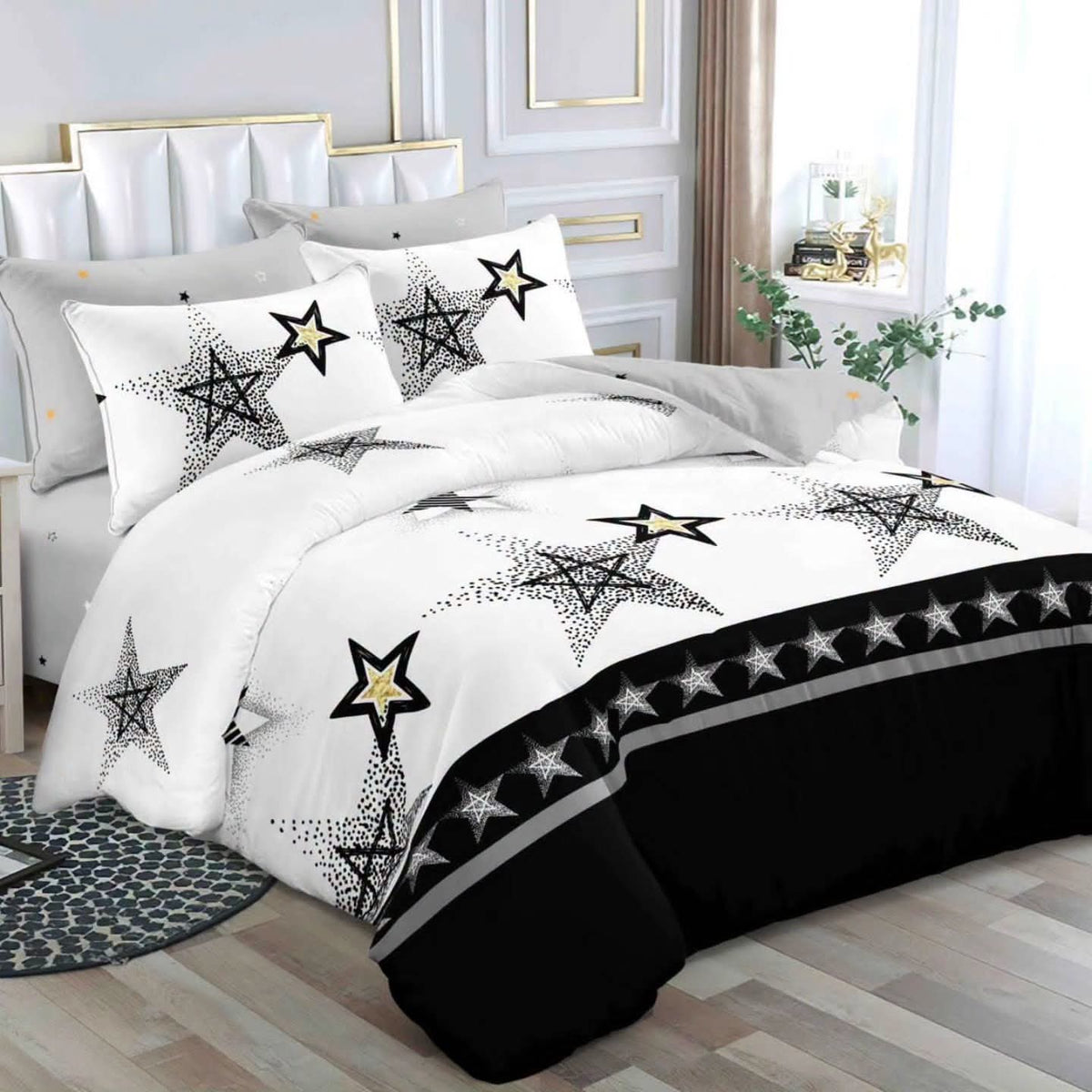 6x7 Cotton Printed Bound Double Sided Duvet Set