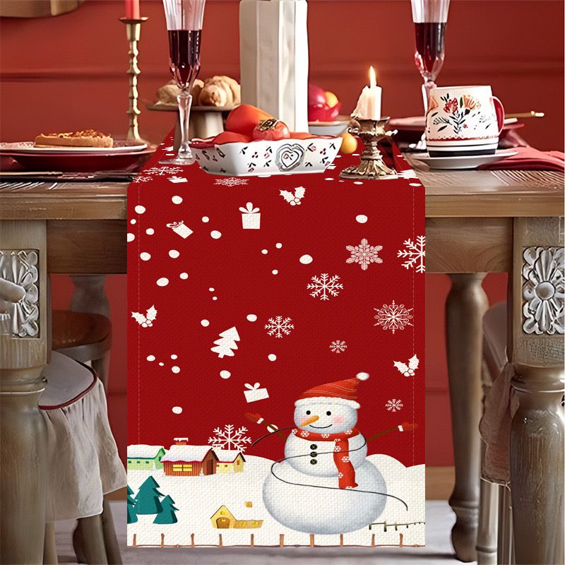 Christmas linen table runners