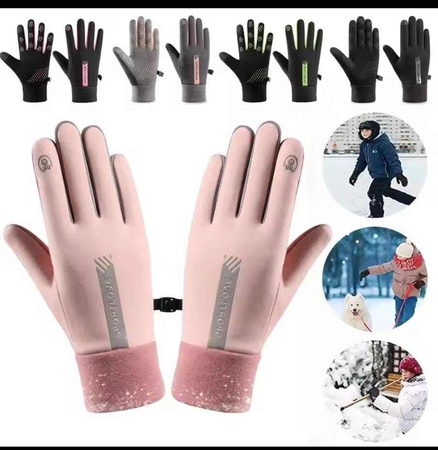 Warm winter sports gloves