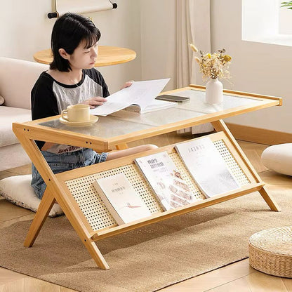 Rattan coffee cable accent tables