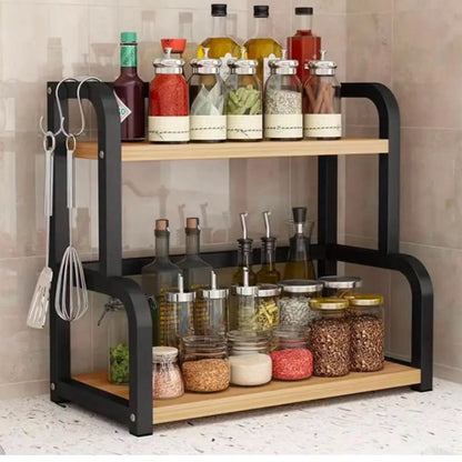 Metallic Kitchen Spice Rack