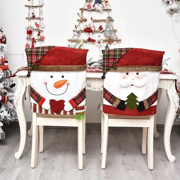 3Pcs Christmas Dining Chair Cover