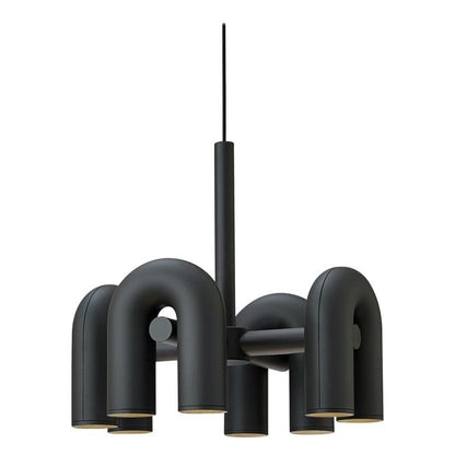 4 Black Arched Chandelier