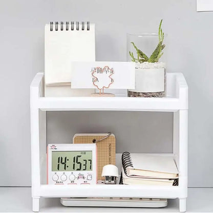 Double layer desktop storage rack