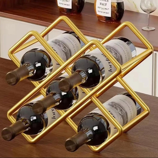 5 slot metal wine holder