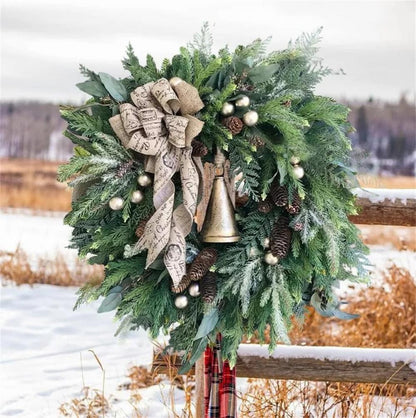 Christmas Wreath With Christmas Pine Cone Pine Needle