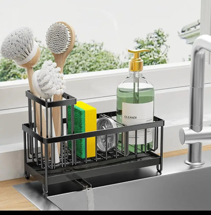 Metallic sink caddy