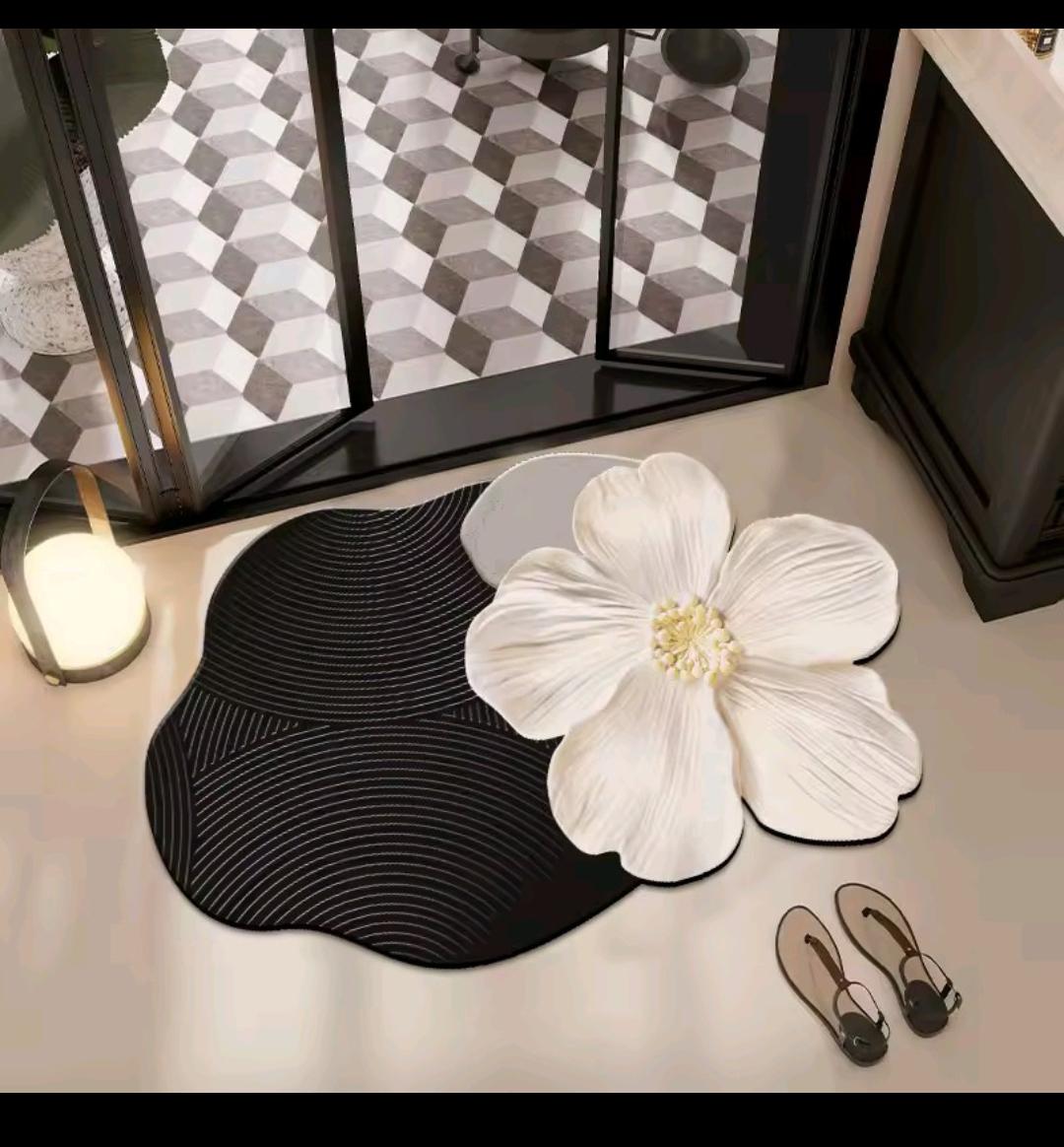 Floral Diatom Mud Bath Mat