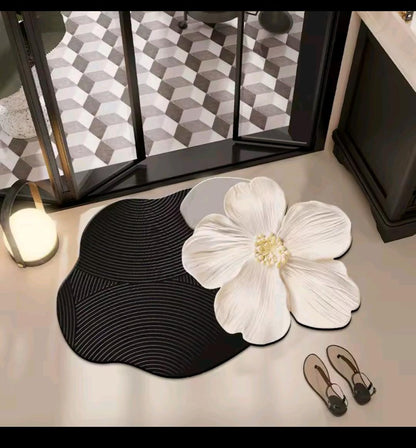 Floral Diatom Mud Bath Mat