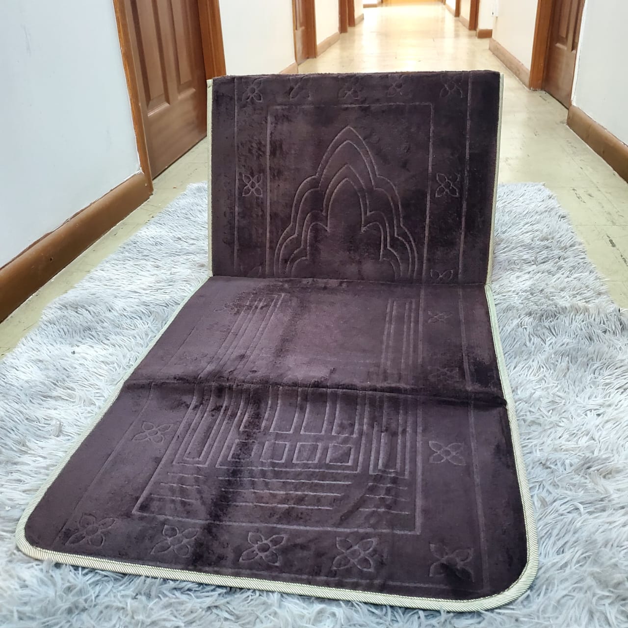Portable Foldable Prayer Mat with Backrest