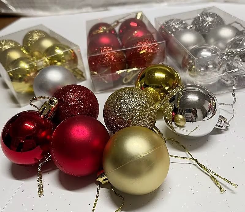 6pc Christmas Decorative Baubles Ball