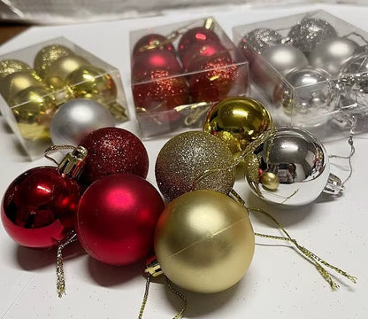 6pc Christmas Decorative Baubles Ball